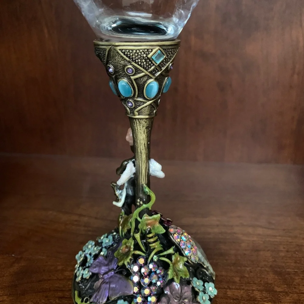 Kirks Folly forget-me-not angel gem-studded goblet. Rare, collectible.❣️ - Picture 5 of 12